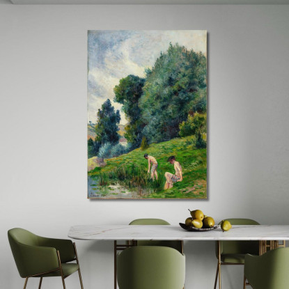 Moulineaux I Bagnanti Maximilien Luce mlc71 quadro stampato su tela