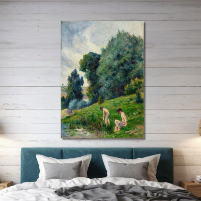 Moulineaux I Bagnanti Maximilien Luce mlc71 quadro stampato su tela