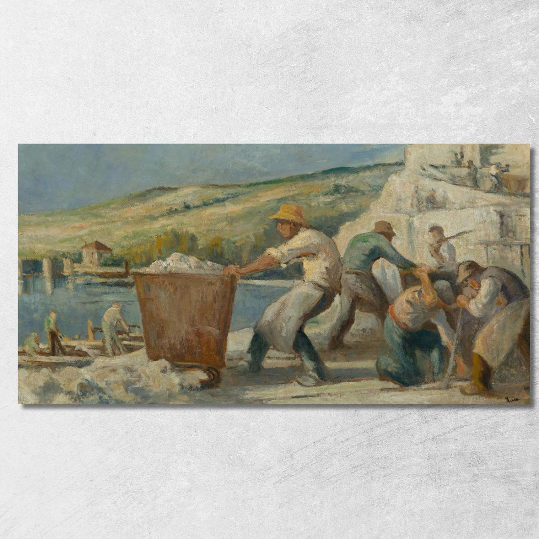 Méricourt Le Cave Paesaggio A Méricourt Maximilien Luce mlc72 quadro stampato su tela