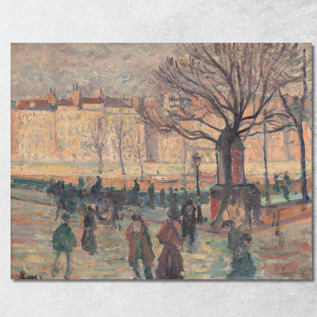 Paesaggio Parigino Rive Della Senna Maximilien Luce mlc81 quadro stampato su tela