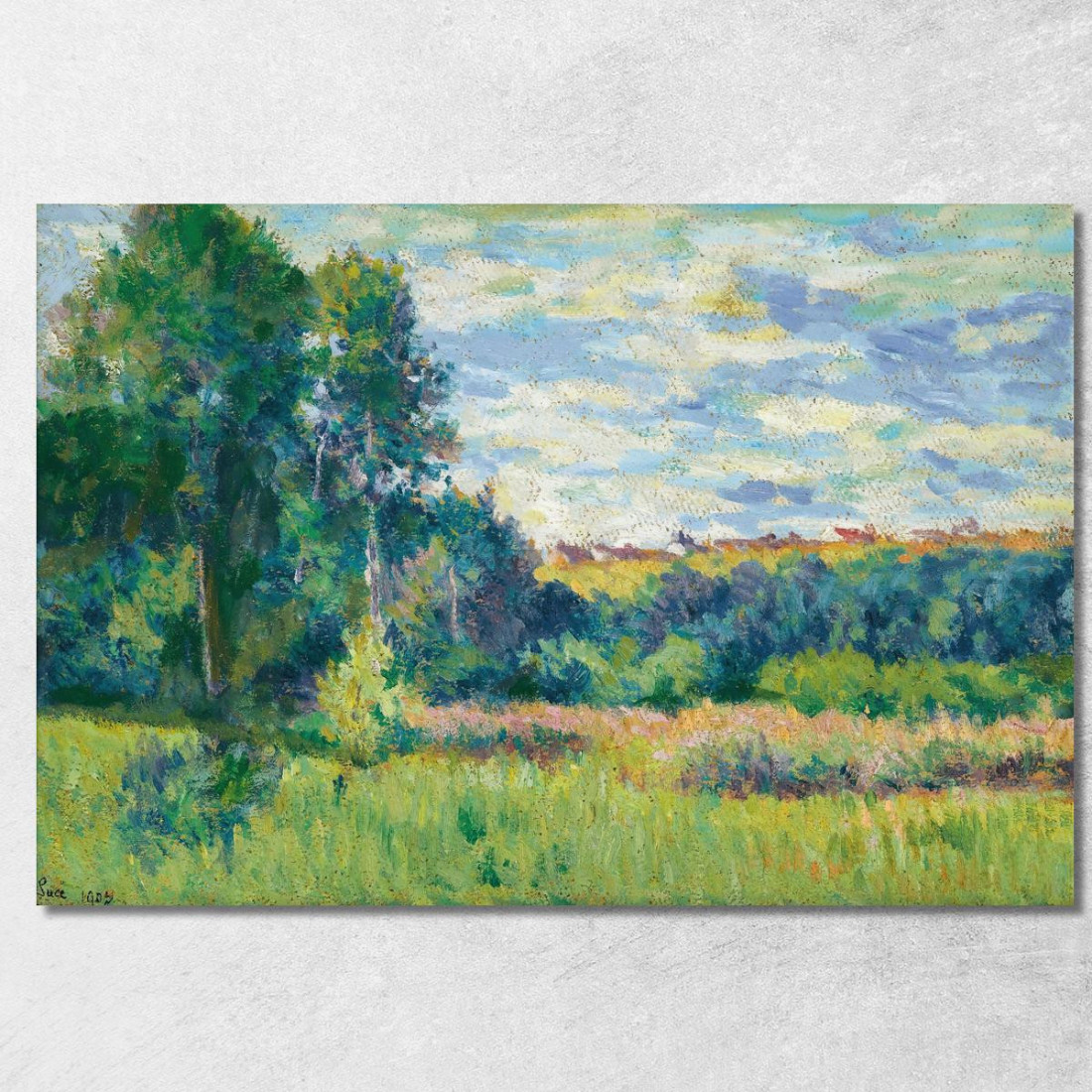 Paesaggio Maximilien Luce mlc85 quadro stampato su tela