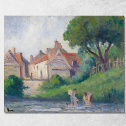 Pecquigny Maximilien Luce mlc86 quadro stampato su tela