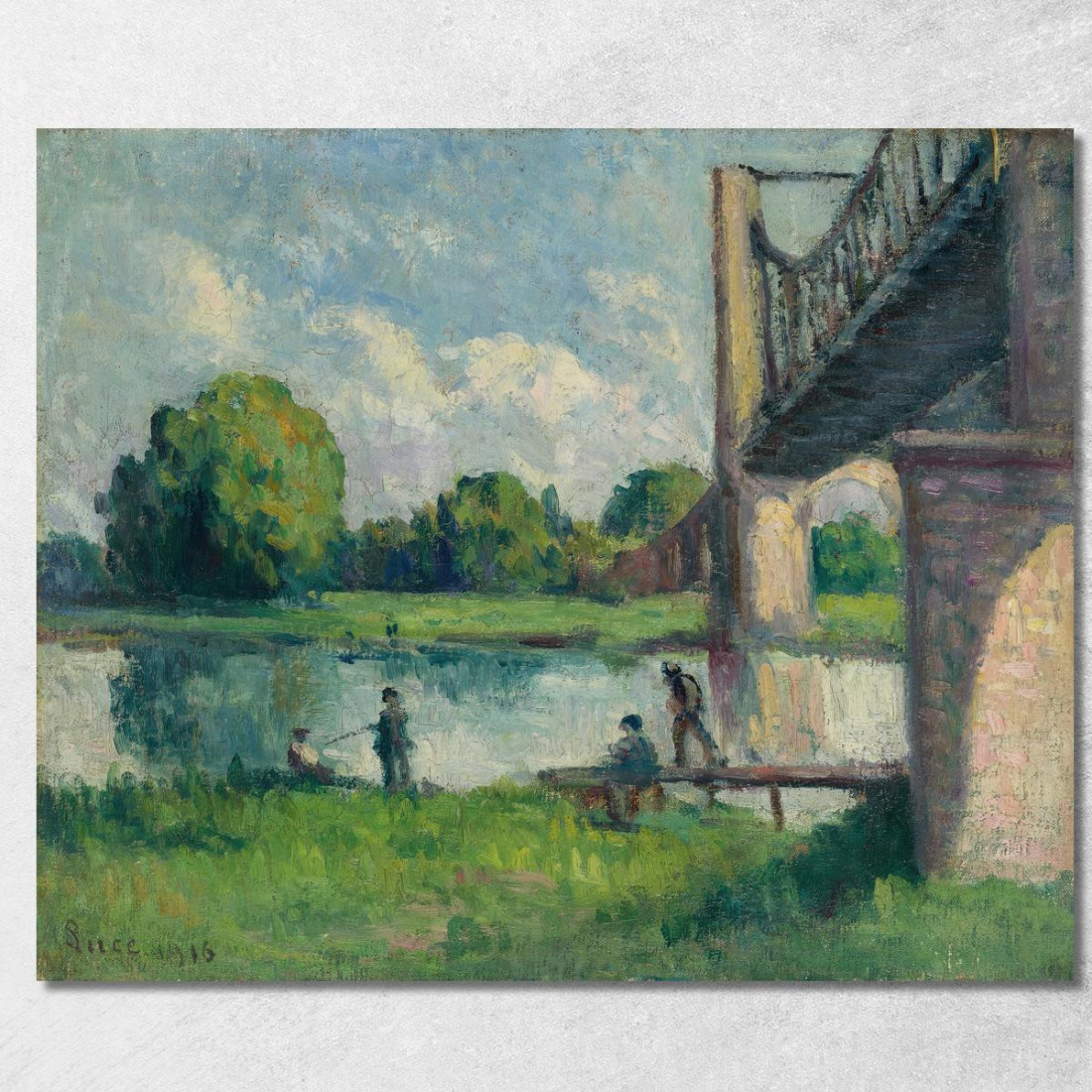 Ponte Nei Dintorni Di Angers Maximilien Luce mlc92 quadro stampato su tela