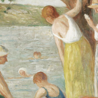 Rolleboise Il Bagno Maximilien Luce mlc98 quadro stampato su tela