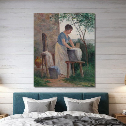 Rolleboise Il Bucato Nel Giardino Maximilien Luce mlc99 quadro stampato su tela