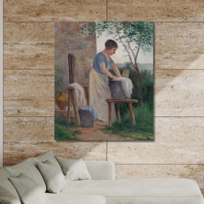 Rolleboise Il Bucato Nel Giardino Maximilien Luce mlc99 quadro stampato su tela