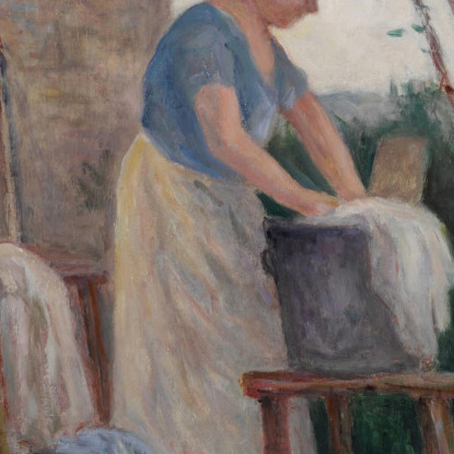 Rolleboise Il Bucato Nel Giardino Maximilien Luce mlc99 quadro stampato su tela