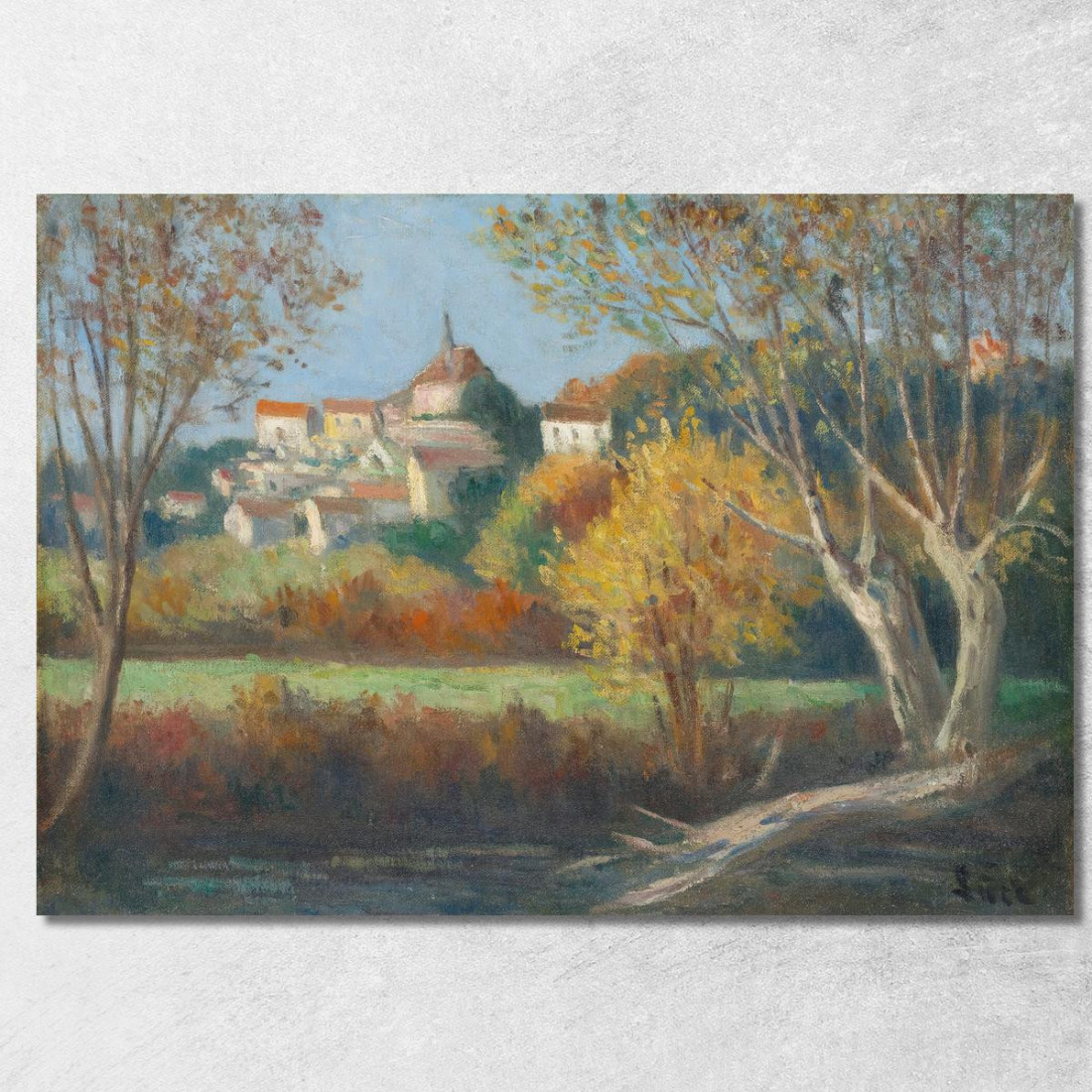 Rolleboise Il Villaggio Maximilien Luce mlc100 quadro stampato su tela