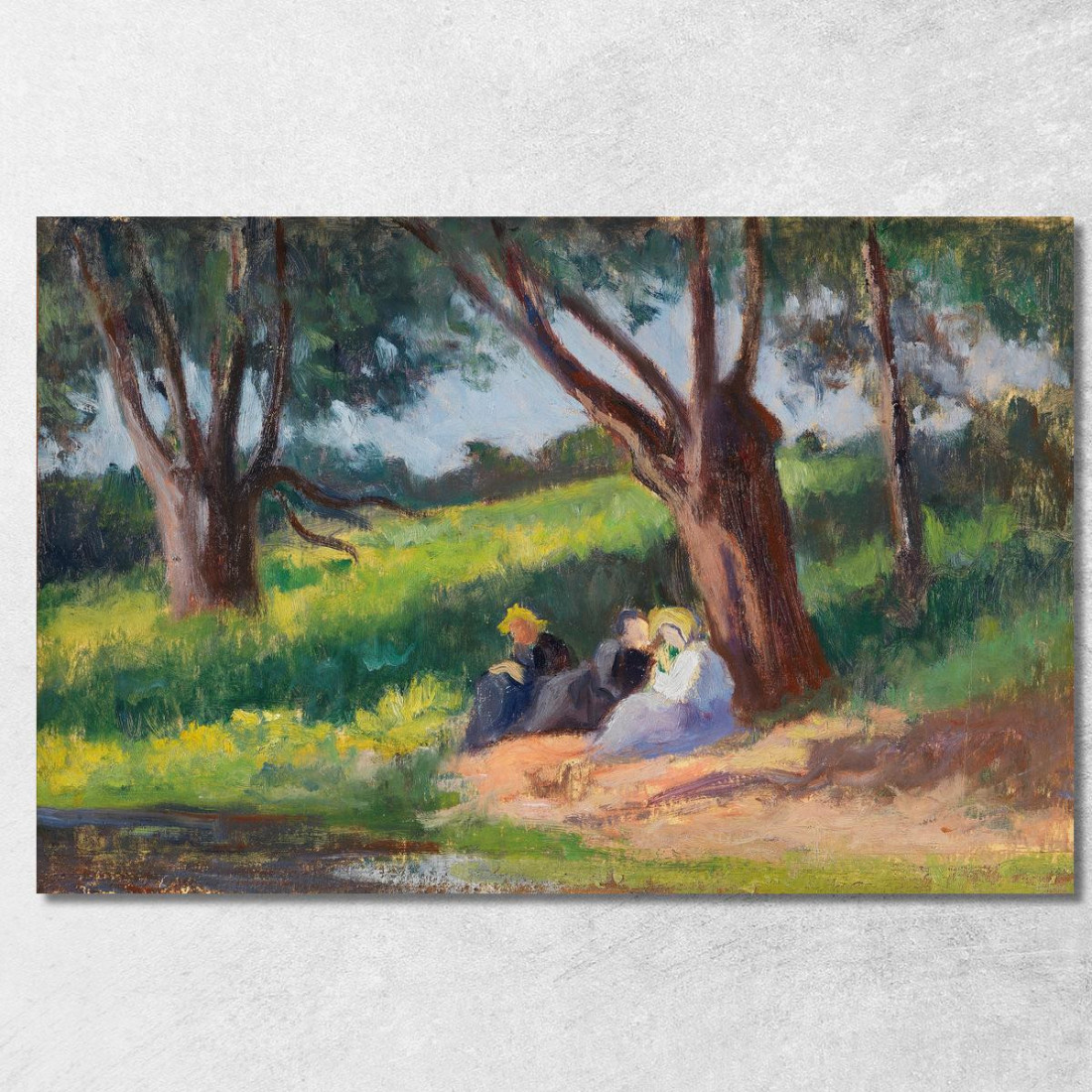Sotto L’Albero Rolleboise Maximilien Luce mlc107 quadro stampato su tela