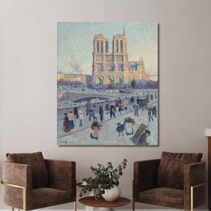 Il Quai Saint-Michel E Notre-Dame Maximilien Luce mlc109 quadro stampato su tela