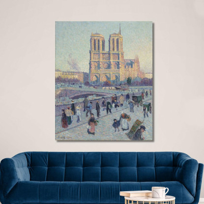 Il Quai Saint-Michel E Notre-Dame Maximilien Luce mlc109 quadro stampato su tela