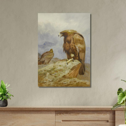 Una Coppia Di Aquile Reali Archibald Thorburn ath9 quadro stampato su tela