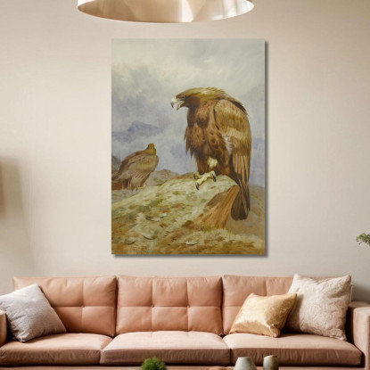 Una Coppia Di Aquile Reali Archibald Thorburn ath9 quadro stampato su tela