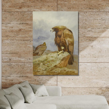 Una Coppia Di Aquile Reali Archibald Thorburn ath9 quadro stampato su tela