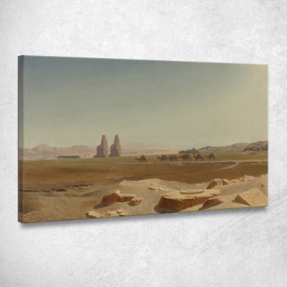 La Carovana Supera I Colossi Di Memnone Tebe 2 Jean-Léon Gérôme jlg33 quadro stampato su tela