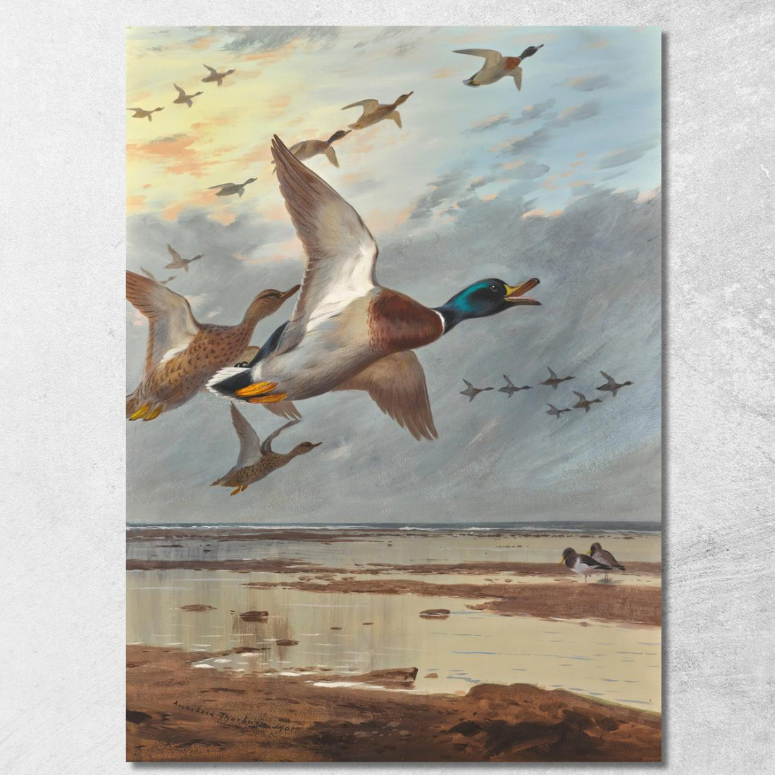 Rientrando Dal Mare Archibald Thorburn ath36 quadro stampato su tela