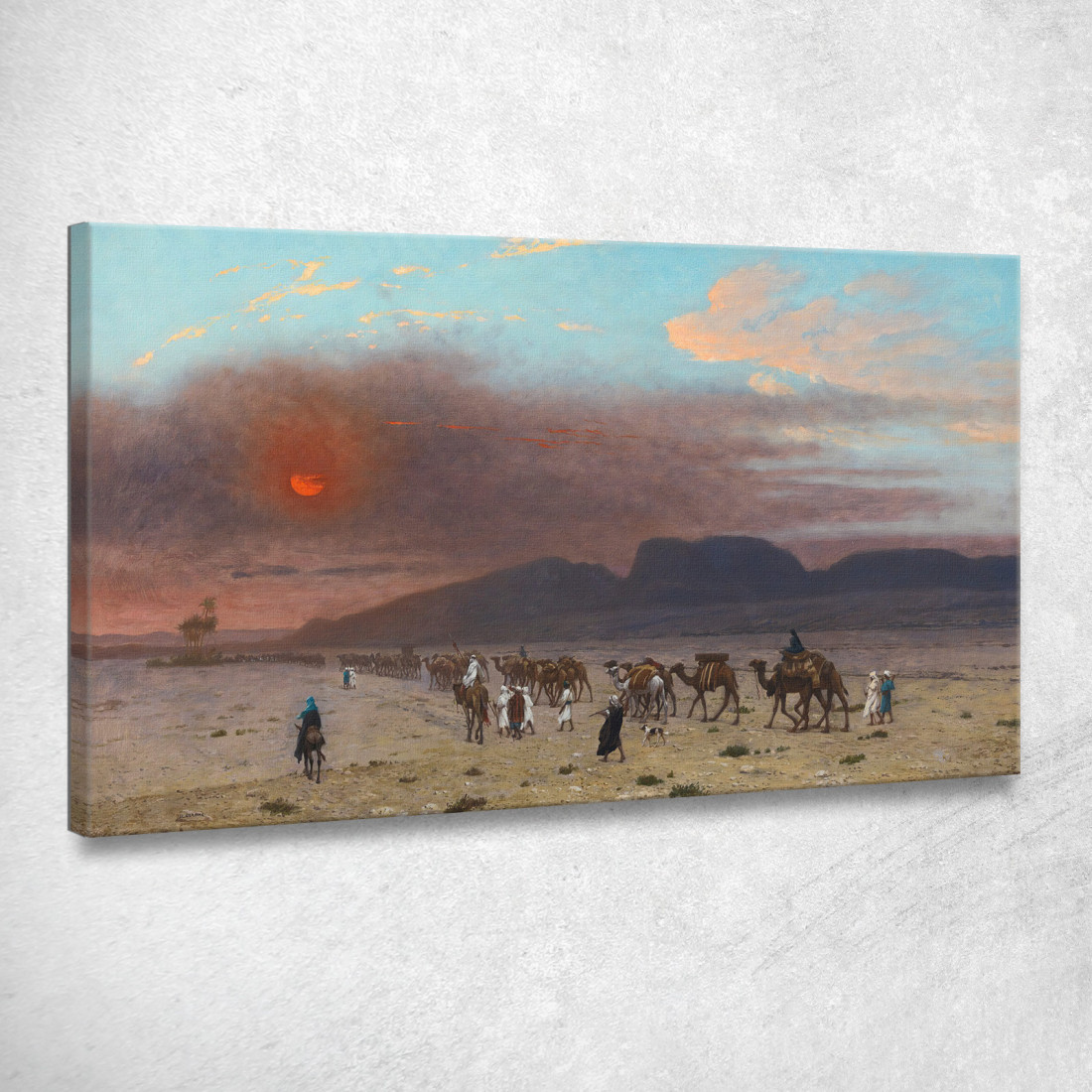 Carovana Nel Deserto Jean-Léon Gérôme jlg34 quadro stampato su tela