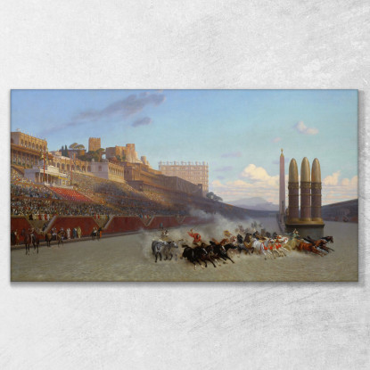 Corsa Delle Bighe Jean-Léon Gérôme jlg35 quadro stampato su tela