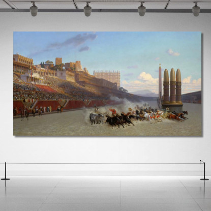 Corsa Delle Bighe Jean-Léon Gérôme jlg35 quadro stampato su tela