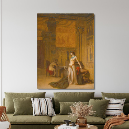 Cleopatra E Cesare Jean-Léon Gérôme jlg38 quadro stampato su tela