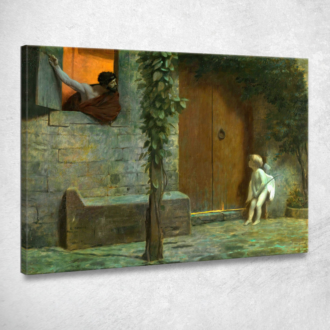 Cupido Alla Porta In Un Temporale Jean-Léon Gérôme jlg40 quadro stampato su tela