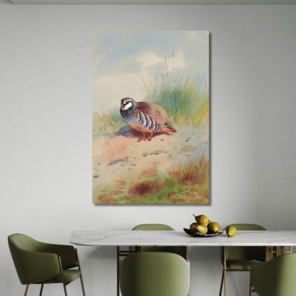 Pernice Zamperosse Archibald Thorburn ath88 quadro stampato su tela