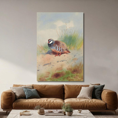 Pernice Zamperosse Archibald Thorburn ath88 quadro stampato su tela