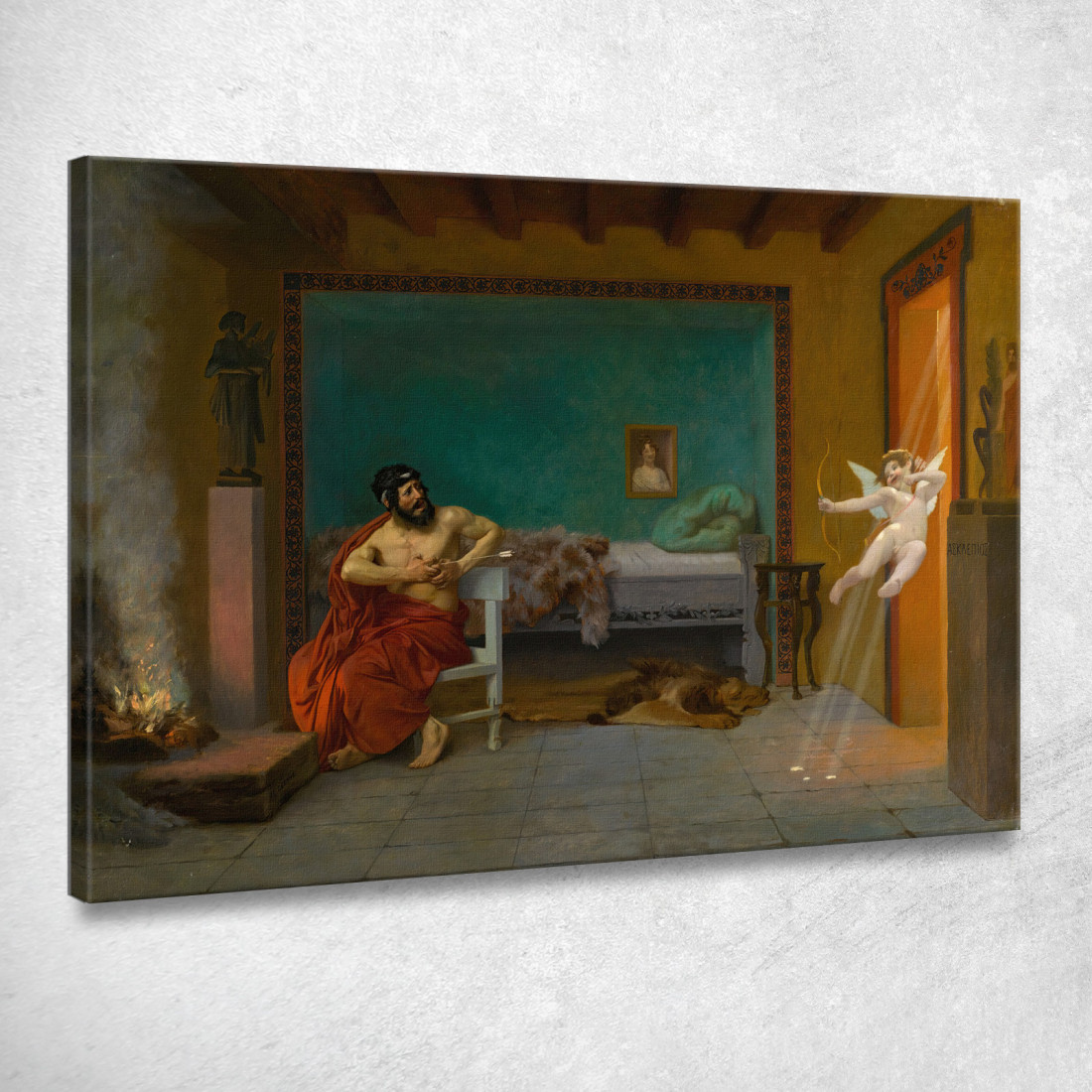 Cupido Corre Fuori Dalla Porta Jean-Léon Gérôme jlg41 quadro stampato su tela