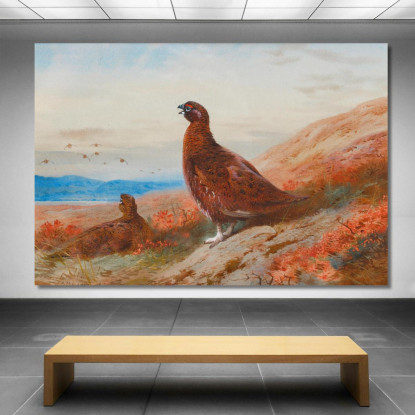 La Sfida Archibald Thorburn ath100 quadro stampato su tela