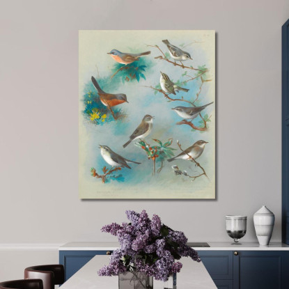 Cannaiola E Scriccioli Archibald Thorburn ath108 quadro stampato su tela