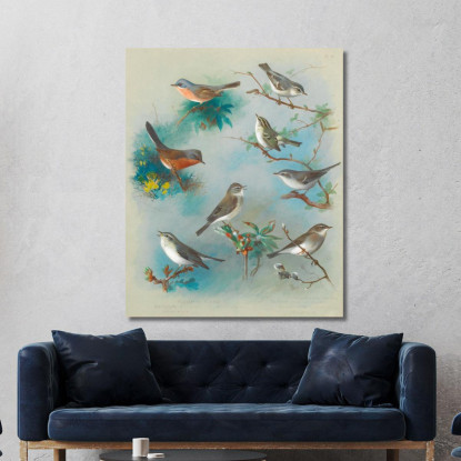 Cannaiola E Scriccioli Archibald Thorburn ath108 quadro stampato su tela