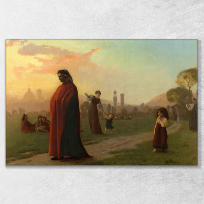 Dante Ha Visto L'Inferno Jean-Léon Gérôme jlg43 quadro stampato su tela