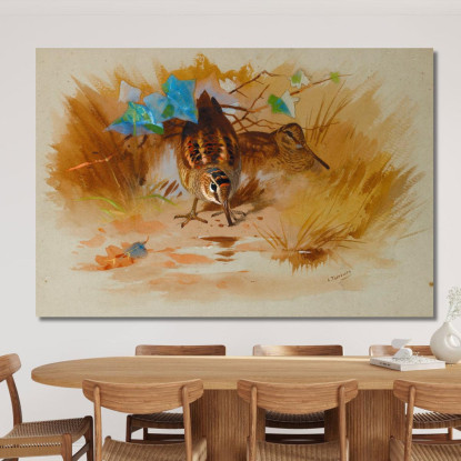 Beccaccia In Una Conca Sabbiosa Archibald Thorburn ath113 quadro stampato su tela