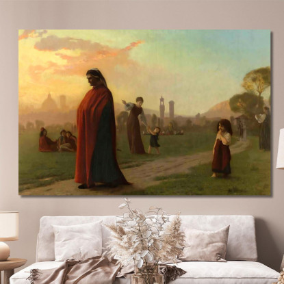 Dante Ha Visto L'Inferno Jean-Léon Gérôme jlg43 quadro stampato su tela