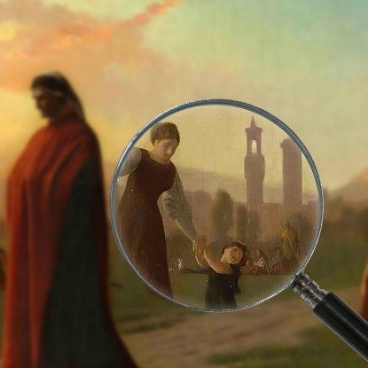 Dante Ha Visto L'Inferno Jean-Léon Gérôme jlg43 quadro stampato su tela