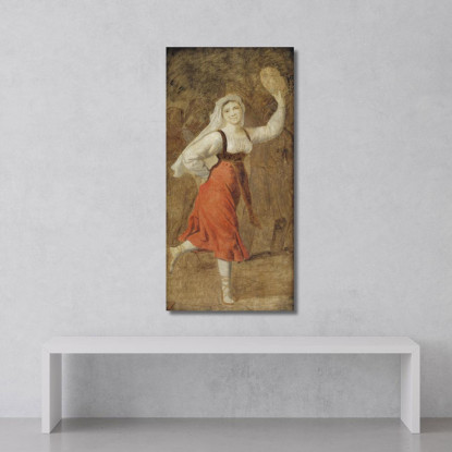 Una Ragazza Italiana Che Danza Christoffer Wilhelm Eckersberg cwe2 quadro stampato su tela