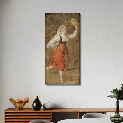 Una Ragazza Italiana Che Danza Christoffer Wilhelm Eckersberg cwe2 quadro stampato su tela