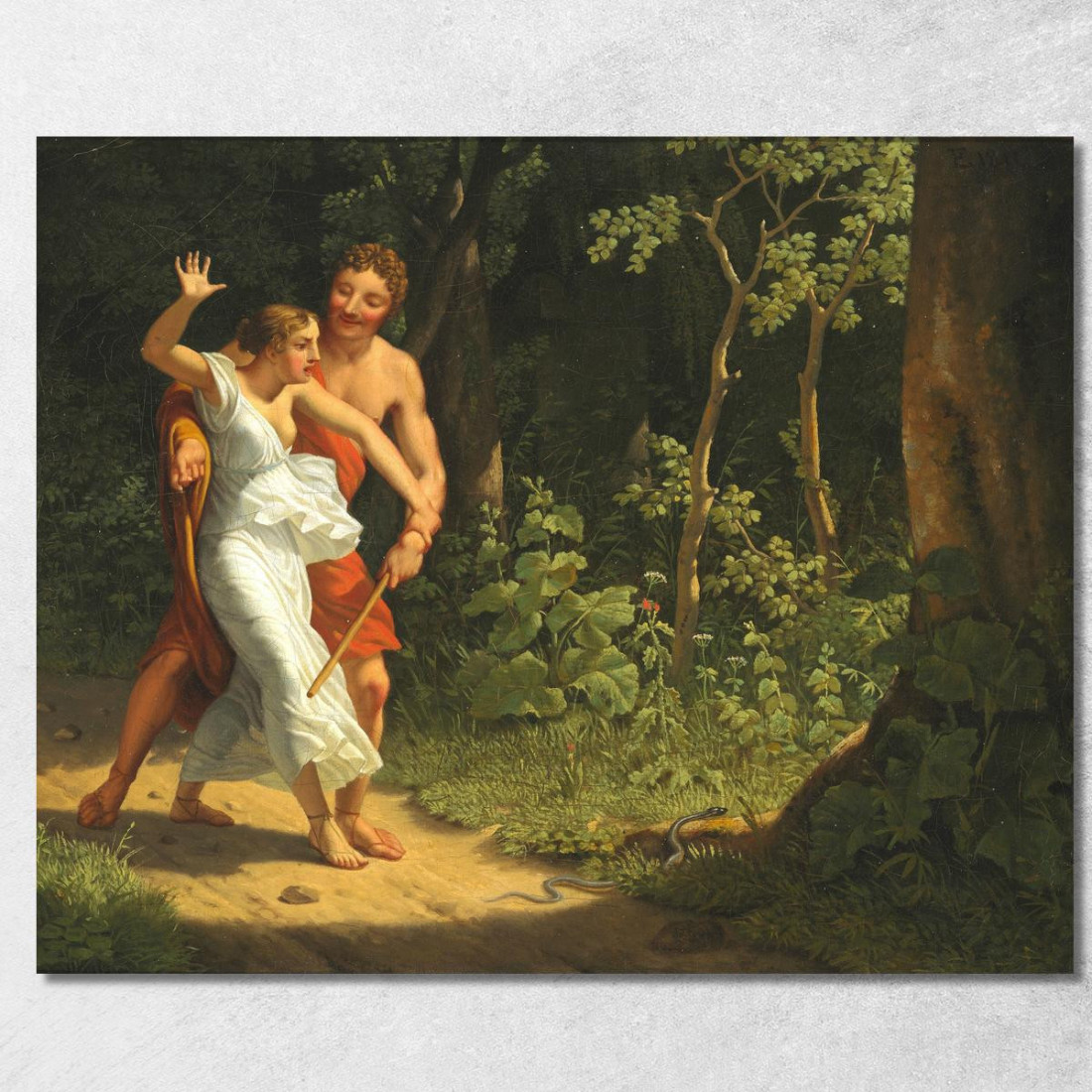 Una Scena Di Seduzione In Una Foresta Christoffer Wilhelm Eckersberg cwe7 quadro stampato su tela