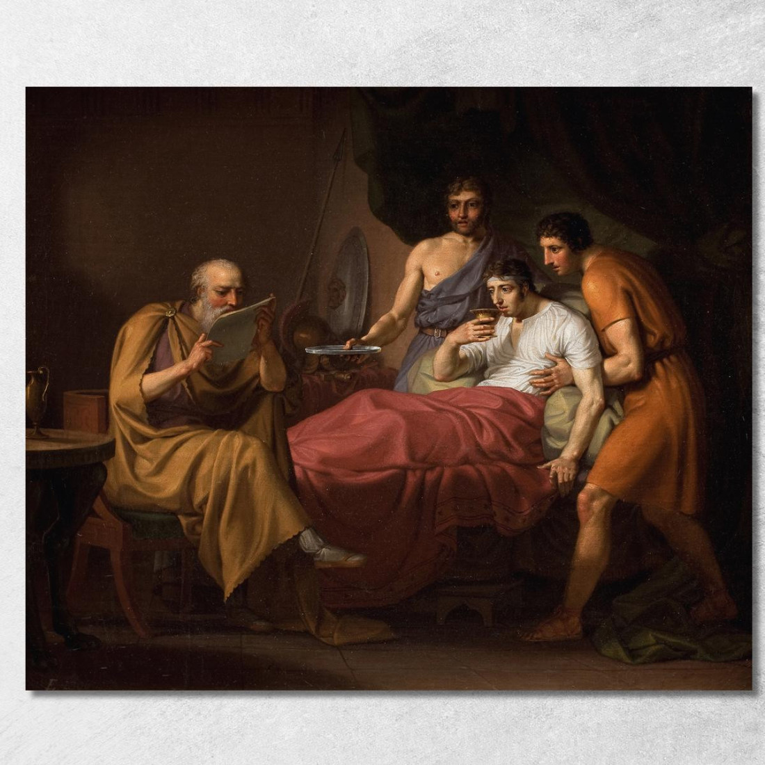 Alessandro Magno Sul Letto Di Morte Christoffer Wilhelm Eckersberg cwe13 quadro stampato su tela