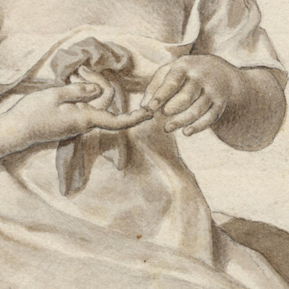 Una Piccola Ragazza Che Si È Punta Il Dito Con Una Spina Di Rosa Christoffer Wilhelm Eckersberg cwe23 quadro stampato su tela