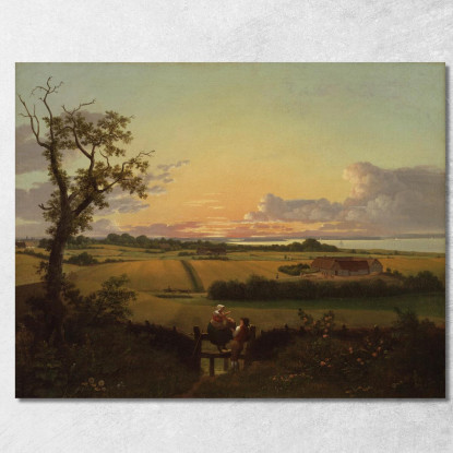 Paesaggio Con Uno Stile. L'Isola Di Møn Christoffer Wilhelm Eckersberg cwe33 quadro stampato su tela