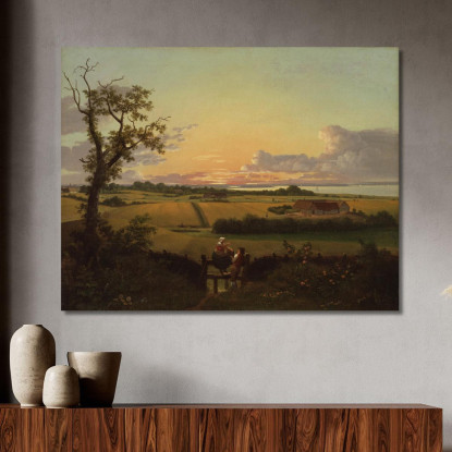 Paesaggio Con Uno Stile. L'Isola Di Møn Christoffer Wilhelm Eckersberg cwe33 quadro stampato su tela