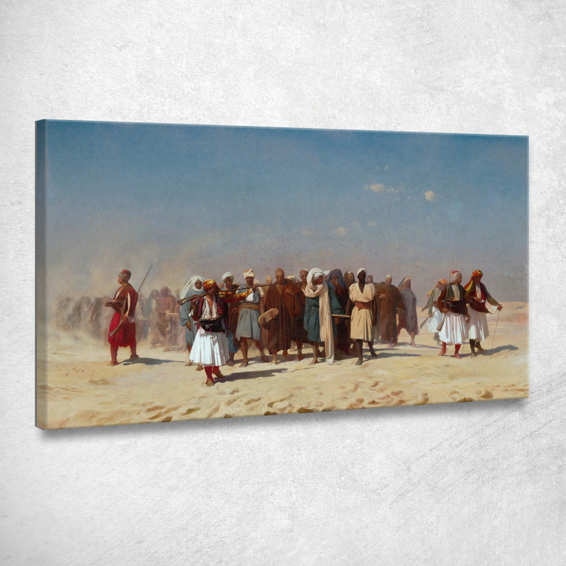Reclute Egiziane Che Attraversano Il Deserto Jean-Léon Gérôme jlg48 quadro stampato su tela