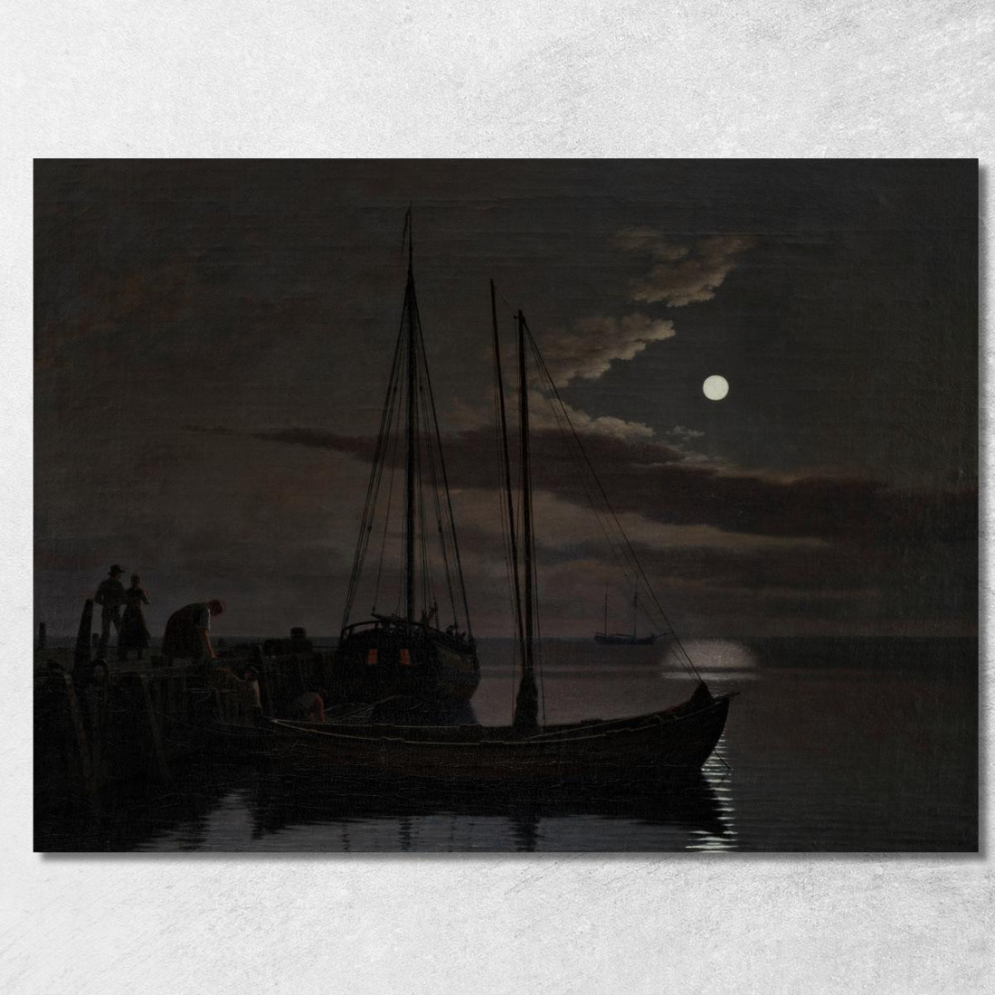 Quadro Al Chiaro Di Luna Christoffer Wilhelm Eckersberg cwe39 quadro stampato su tela