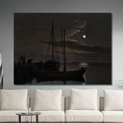 Quadro Al Chiaro Di Luna Christoffer Wilhelm Eckersberg cwe39 quadro stampato su tela