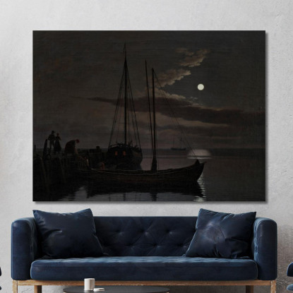 Quadro Al Chiaro Di Luna Christoffer Wilhelm Eckersberg cwe39 quadro stampato su tela
