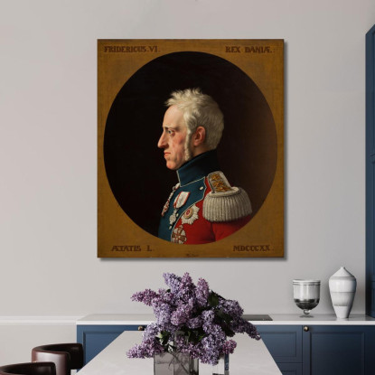 Ritratto Di Federico Vi Christoffer Wilhelm Eckersberg cwe48 quadro stampato su tela