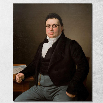 Ritratto Del Mercante Joseph Raphael Christoffer Wilhelm Eckersberg cwe49 quadro stampato su tela