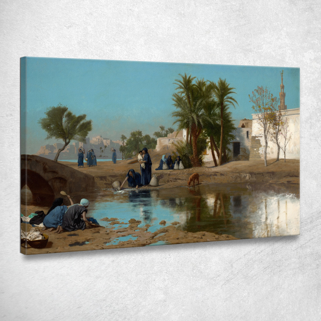Donne Fellah Che Attingono Acqua Jean-Léon Gérôme jlg50 quadro stampato su tela