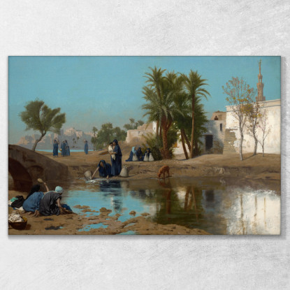Donne Fellah Che Attingono Acqua Jean-Léon Gérôme jlg50 quadro stampato su tela